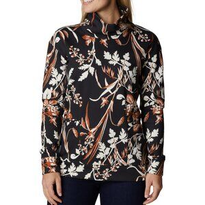 NWT Columbia Lodge Funnel Fleece Sweater Pullover Floral M